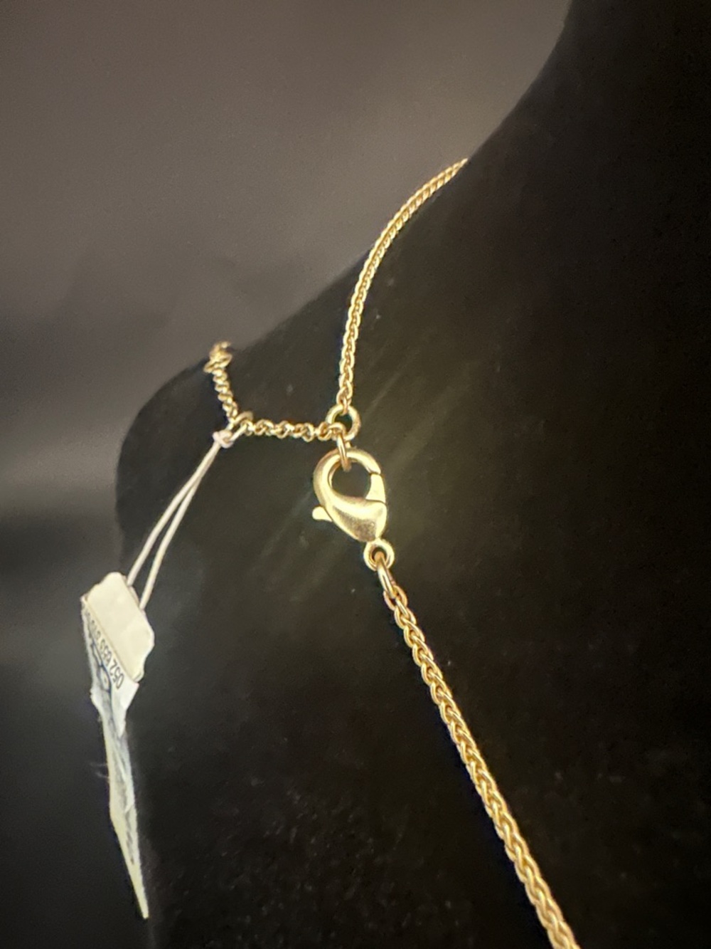 Lucky Brand Gold Oval Pendant Necklace with Black Center - Picture 5 of 5